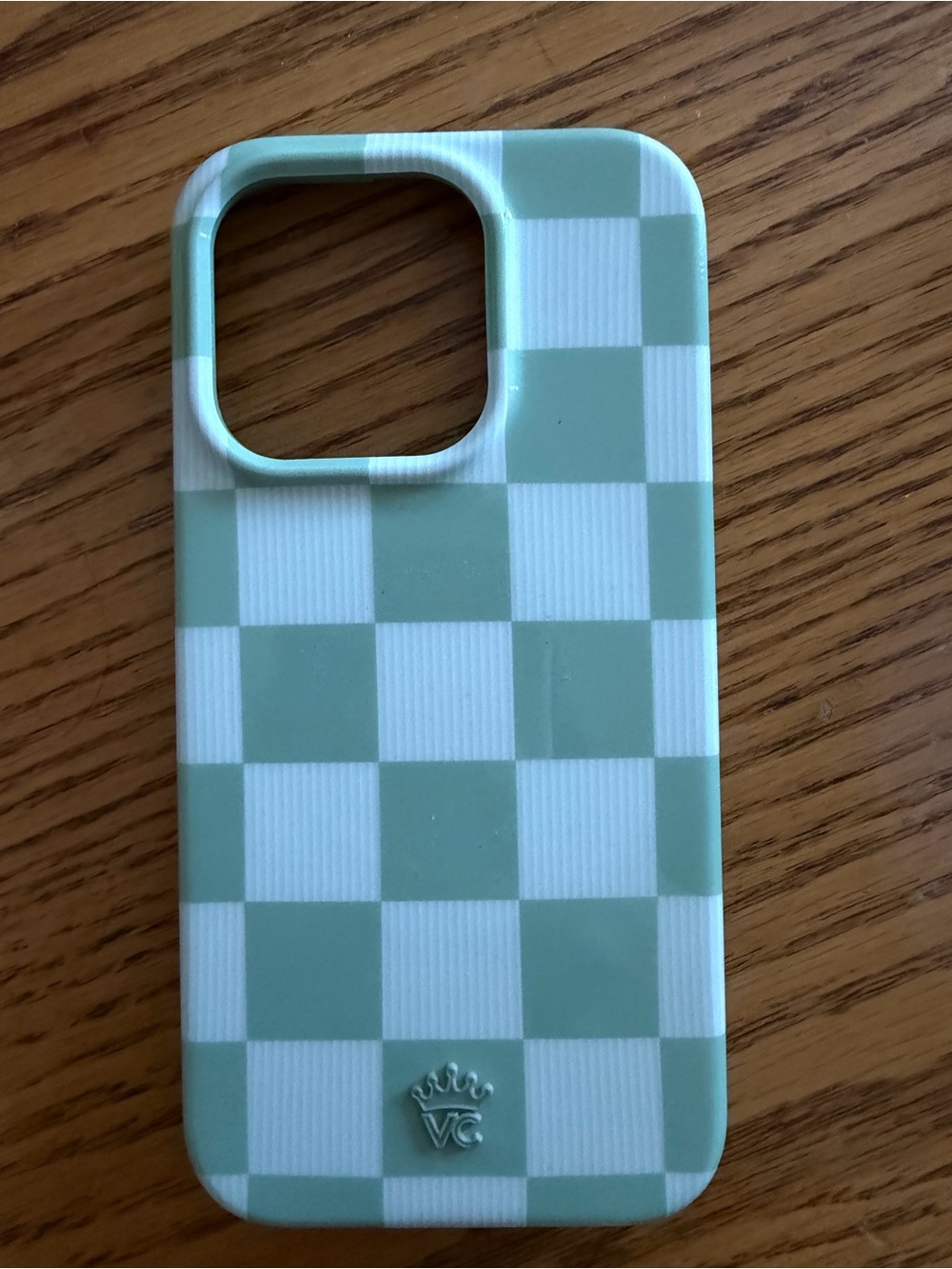 Checkerboard Mint & White iPhone 14 Pro Case - Slim Protective Cover